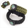 5 in 1 Survival Flint Fire Starter Paracord Whistle Gear Buckle